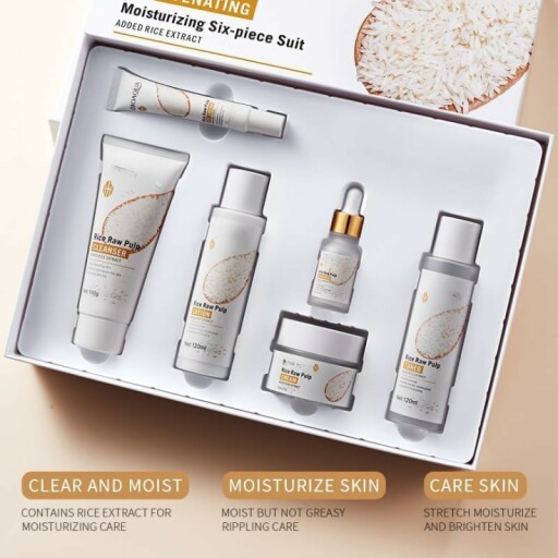 Rice skincare set packaging