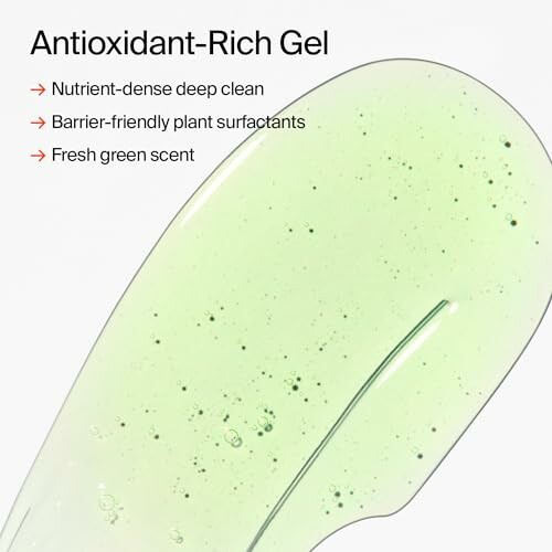 Green antioxidant-rich gel with nutrient benefits