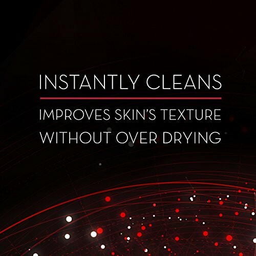 Text highlighting skin cleaning benefits: improves texture without drying.