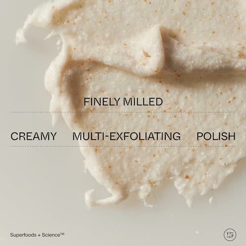 Close-up of creamy exfoliating polish texture.