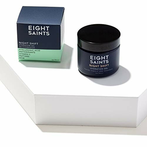 Eight Saints Night Shift Hydration Gel and box on white background