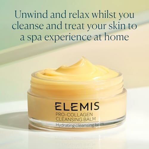 ELEMIS Pro-Collagen Cleansing Balm with spa experience text