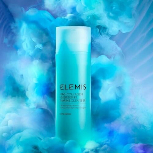 Elemis Pro-Collagen Energising Marine Cleanser with blue and white background