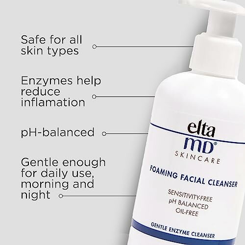 EltaMD Foaming Facial Cleanser with benefits listed