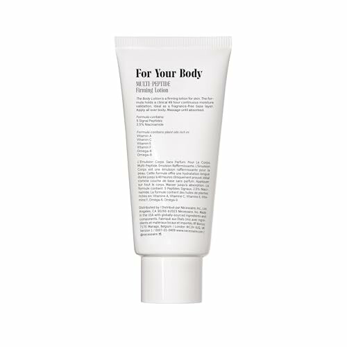 Tube of multi-peptide firming lotion for body