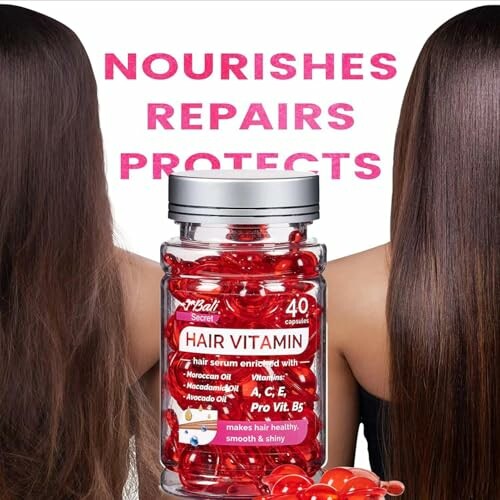 Hair vitamin capsules with nourishing benefits for hair