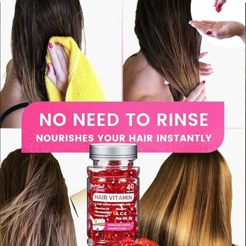 Hair vitamin product with no-rinse treatment process