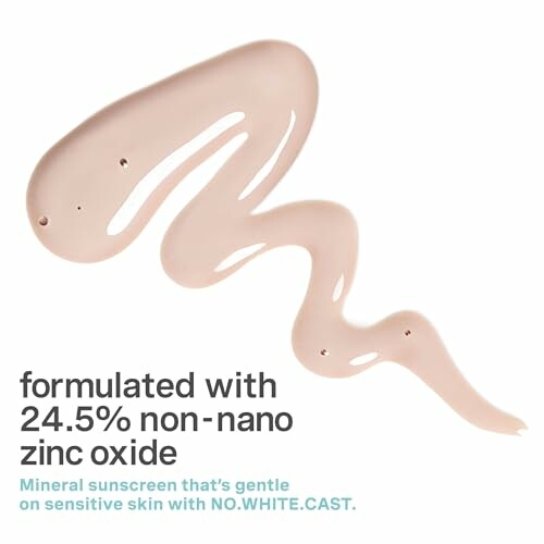 Mineral sunscreen with 24.5% non-nano zinc oxide, gentle on sensitive skin.