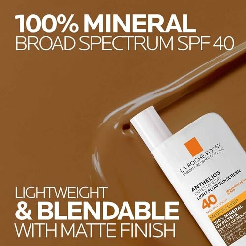 Mineral sunscreen SPF 40 with matte finish.