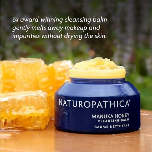 Naturopathica Manuka Honey Cleansing Balm with honeycomb.