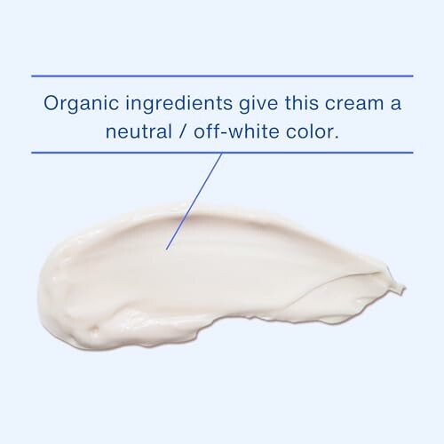 Off-white organic cream with text description.