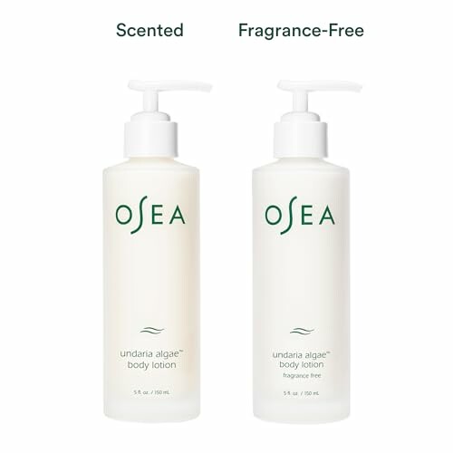 OSEA Undaria Algae Body Lotion, scented and fragrance-free bottles