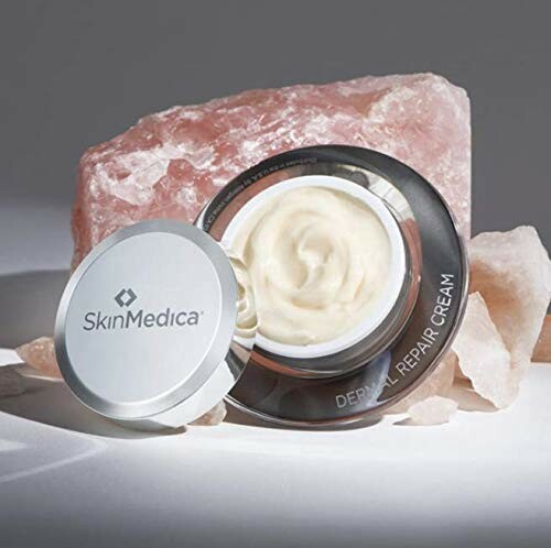 SkinMedica dermal repair cream with pink salt rocks