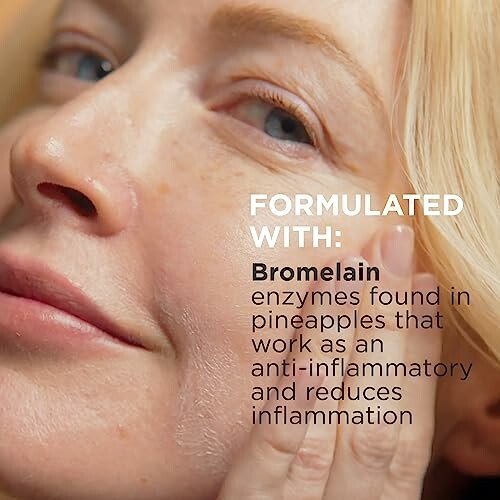 Woman applying skincare product with bromelain benefits