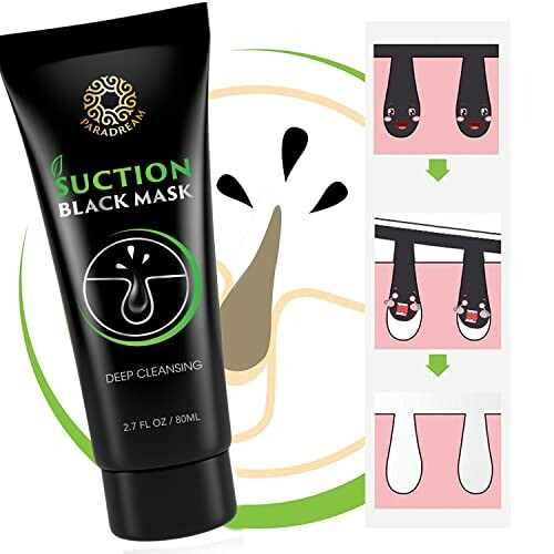 Tube of Paradream suction black mask for deep cleansing